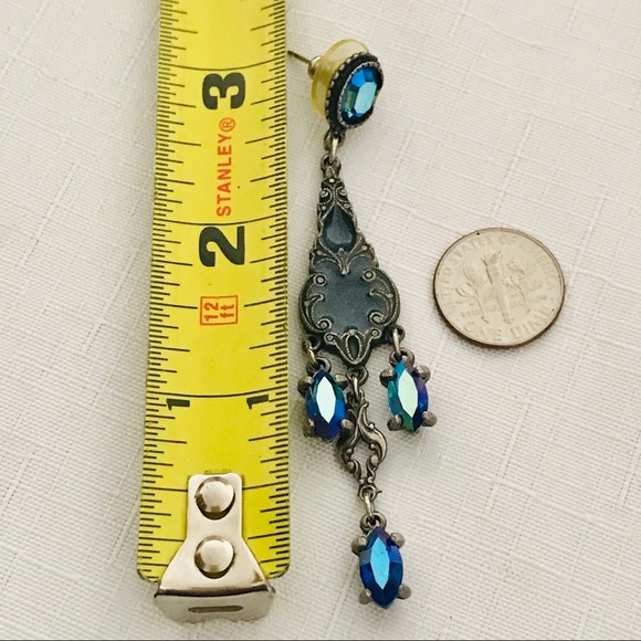 Earrings~Iridescent Blue Long / Host Pick - Picture 15 of 16
